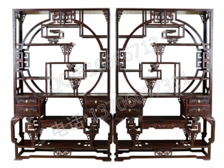 外方内圆博古架 两件套