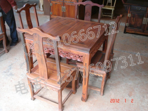 老挝大红酸枝四方桌