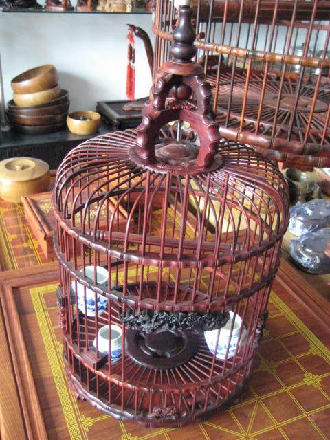 老挝大红酸枝鸟笼