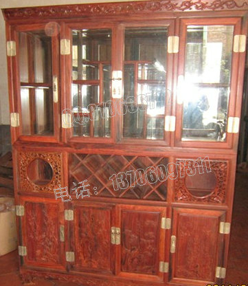 老挝大红酸枝酒柜