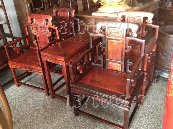 老挝大红酸枝太师椅