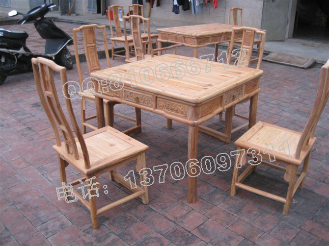 红豆杉餐桌 四方桌