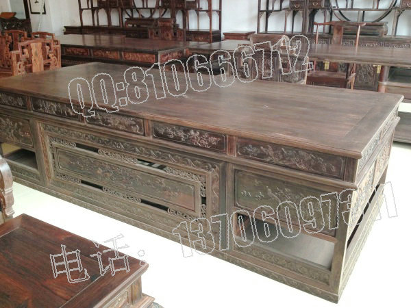 老挝黑酸枝办公桌 3米
