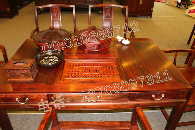 老挝大红酸枝泡茶桌